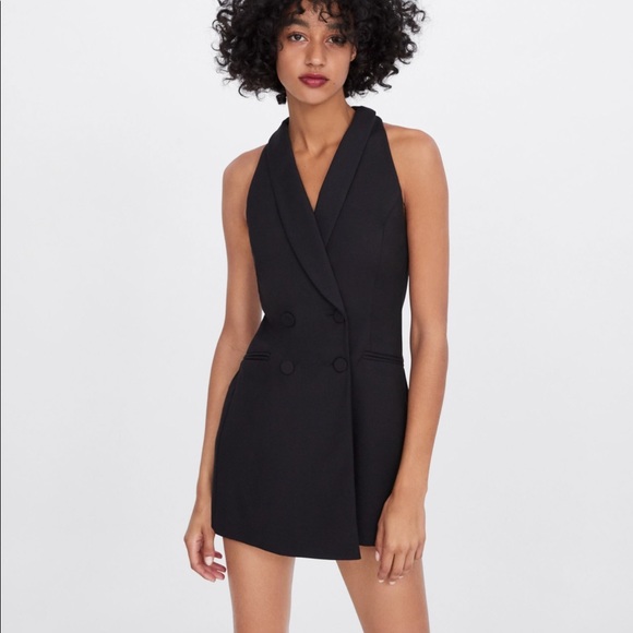 zara blazer jumpsuit